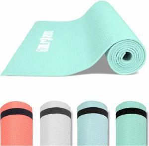 GORILLA SPORTS Yogamatte Fitnessmatte mit Tragegurt,