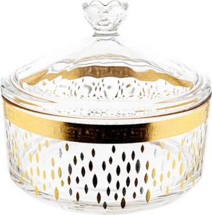 Almina Vorratsglas Bonboniere 2-teilig mit goldenen