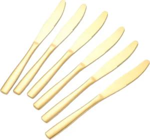 Cheffinger Besteck-Set 6er Set goldene Tafelmesser