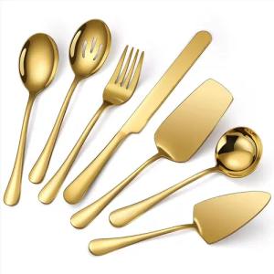 KEENZO Besteck-Set 7 Stück Gold Küchenutensilien