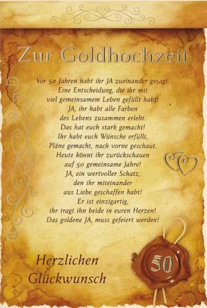 BSB Grußkarten Goldhochzeit - 50. Hochzeitstag
