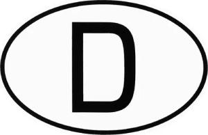 HR Autocomfort Aufkleber Deutschland D-Schild Kennzeichen