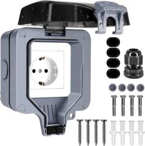 BlingBin Gartensteckdose Aussensteckdose Wasserdicht Steckdose mit