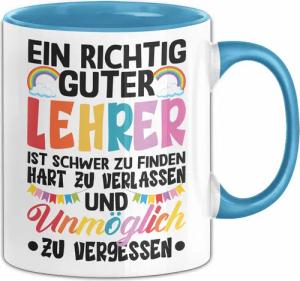 Trendation Tasse Lehrer Abschiedsgeschenk Tasse Bester