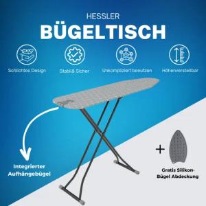 BoGi Bügelbrett Heßler Höhenverstellbares Bügelbrett mit