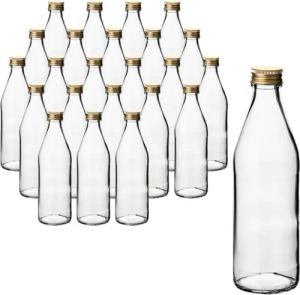 gouveo Trinkflasche Glasflasche Retro 330 ml