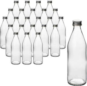 gouveo Trinkflasche Glasflasche Retro 330 ml