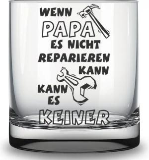 Lasernauten Whiskyglas Glas mit Spruch "Wenn
