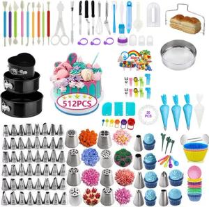SURFOU Spritzbeutel 413-teiliges Torten Dekorationsset Kuchen