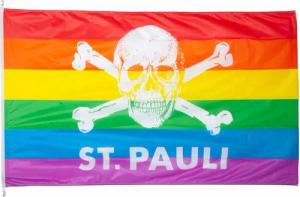 FC St. Pauli Fahne Flagge, mit