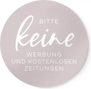 NORDEULE Aufkleber Keine Werbung & (keine)
