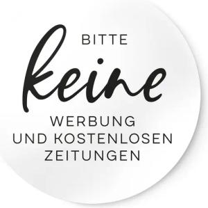 NORDEULE Aufkleber Keine Werbung & (keine)