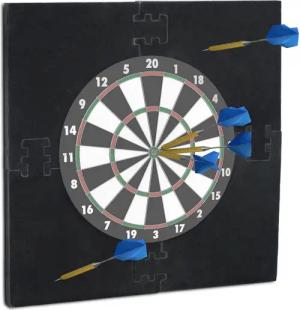 relaxdays Dart-Wandschutz Dartscheibe Schutzring "R6", Schwarz
