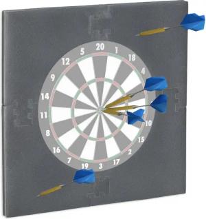 relaxdays Dart-Wandschutz Dartscheibe Schutzring "R6", Grau