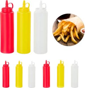 relaxdays Vorratsglas Squeeze Flasche im 9er