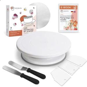 Wenburg Back-Set Kuchenständer Drehteller Tortendekorations-Set, (8-tlg),