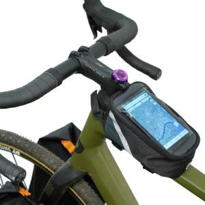 FISCHER Fahrrad Fahrradtasche Oberrohrtasche mit Handy-Halterung