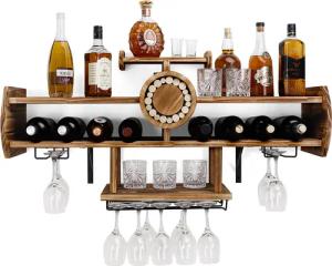 Yorbay Weinregal aus Holz für Hausbar,