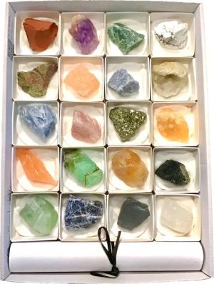 Steinfixx® Mineralstein Premium Mineraliensammlung Rohsteine aus