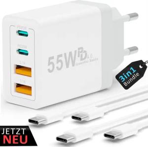 GreenHec Schnellladegerät USB-C mehrfach Charger Handy