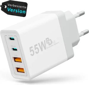GreenHec Schnellladegerät USB-C mehrfach Charger Handy