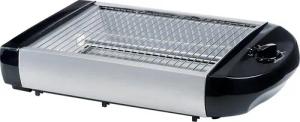 EPIQ Toaster 80001213 Flach-Toaster Brötchen-Röster, schwarz-silber,
