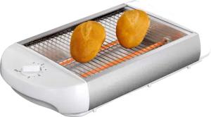 EPIQ Toaster 80001212 Flach-Toaster Brötchen-Röster, Weiß,