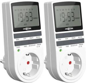 ANSMANN AG Funksteckdose 2x digitale Wochenzeitschaltuhr,