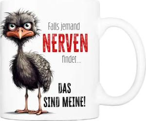 Cadouri Tasse mit Spruch NERVEN Kaffeetasse