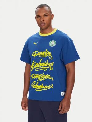 Puma T-Shirt CWC Hoops x Palmeiras 631704 Blau Regular Fit
