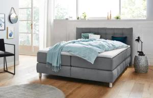 andas Boxspringbett Salo XXL, in Samtoptik