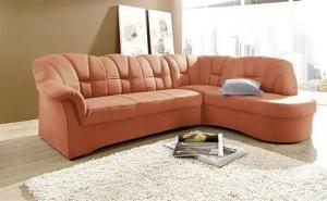 DOMO collection Ecksofa Papenburg, zeitlose Rückensteppung,