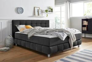 andas Boxspringbett Salo XXL, in Samtoptik