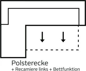 Home affaire Ecksofa Ventura L-Form, wahlweise