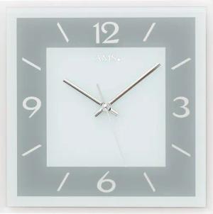 AMS Wanduhr W9573 (Quarzuhr,Glas,Wohnzimmer,Esszimmer,Küche,Arbeitszimmer,Büro, Flur)