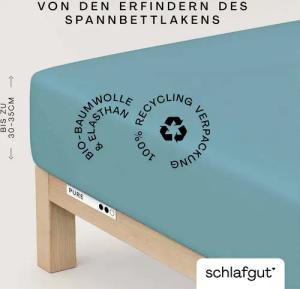 Schlafgut Spannbettlaken PURE Bio-Baumwolle mit Elasthan,