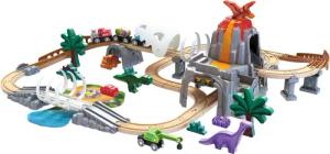Hape Spielzeug-Eisenbahn Dino-Eisenbahn-Abenteuer, mit Licht- und