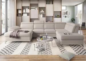 sit&more Wohnlandschaft Cabrio U-Form, mit Sitztiefenverstellung,