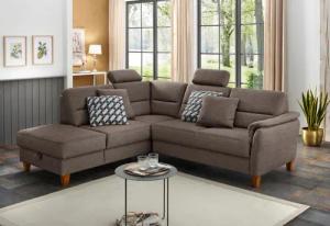 Home affaire Ecksofa Palmera L-Form, Federkern,