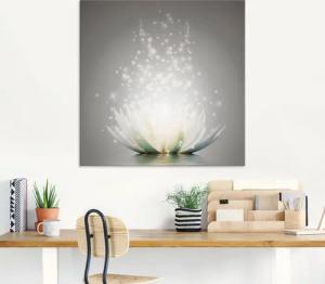 Artland Glasbild Magie der Lotus-Blume, Blumen