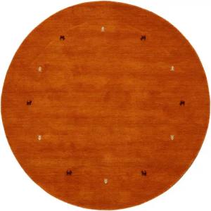 carpetfine Wollteppich Gabbeh Uni, rund, Höhe: