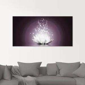 Artland Glasbild Magie der Lotus-Blume, Blumen