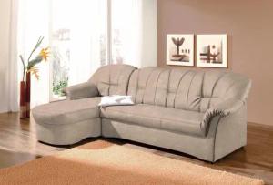 DOMO collection Ecksofa Papenburg, zeitlose Rückensteppung,