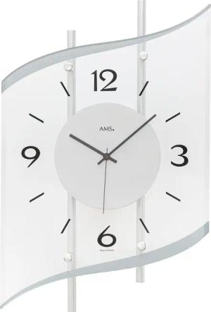 AMS Funkwanduhr (Exklusiv-Modell,Quarzuhr,Made in Germany,Wohnzimmer,Esszimmer,Büro)