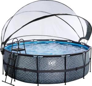 EXIT Framepool inkl. multifunktionaler Poolabdeckung (Set,