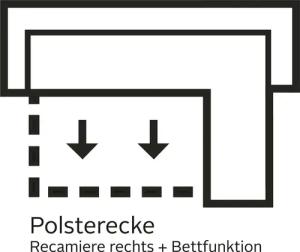 Home affaire Ecksofa Alberto L-Form, mit