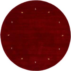 carpetfine Wollteppich Gabbeh Uni, rund, Höhe:
