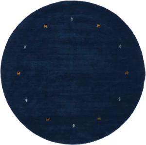 carpetfine Wollteppich Gabbeh Uni, rund, Höhe: