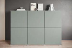 INOSIGN Highboard Kenia, moderne grifflose Hochkommode