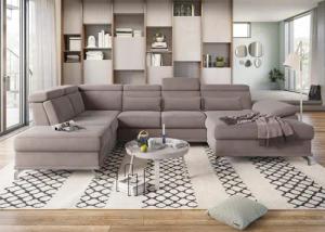 sit&more Wohnlandschaft Cabrio U-Form, mit Sitztiefenverstellung,